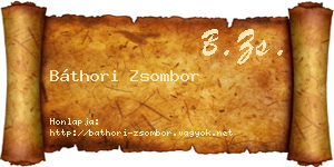 Báthori Zsombor névjegykártya