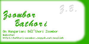 zsombor bathori business card